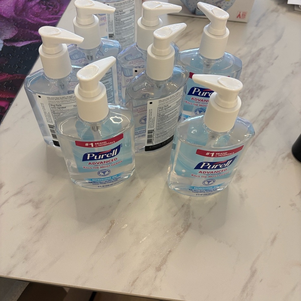 Purell Advanced Hand Sanitizer Gel - Clear/Light Blue Bottle expired 8/2023